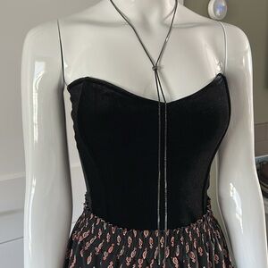 Leith Velvet Stretch Bustier